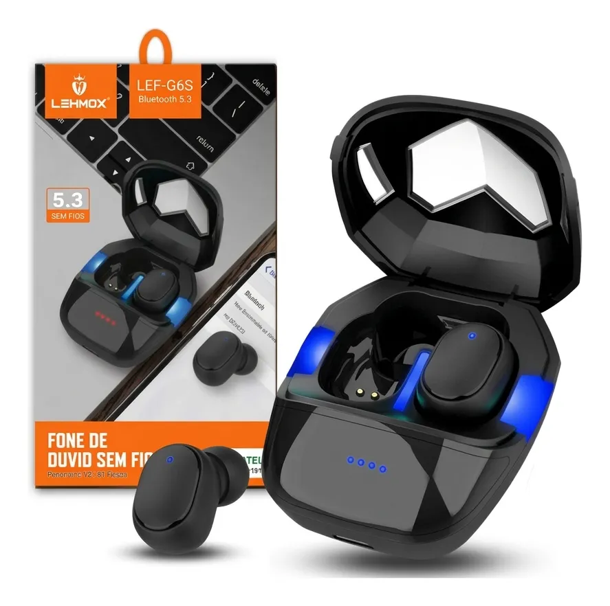 FONE DE OVIDO SEM FIO LEF-G6S